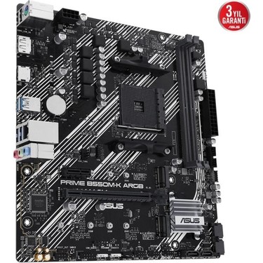 ASUS PRIME B550M-K ARGB AMD B550 AM4 DDR4 4866 DP HDMI Çift Fiyatı