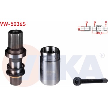 Aks Kafası Sag Ön Ic Freze Ek Mılı 26X37X50 Uzunluk 136,5MM Fiyatı