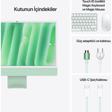 Apple iMac M4 Çip 24GB 512GB SSD macOS 24 All In One Fiyatı