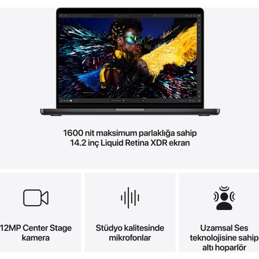 2024 Macbook Pro M4 スペースブラック Apple MacBook Pro M4 24GB 1TB SSD macOS 14 Taşınabilir Fiyatı