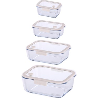 Neoflam Fika Glace Bej Vakumlu 4 Parça Saklama Kabı Seti Fiyatı