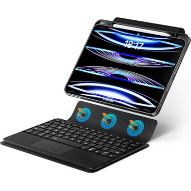 iPad Pro 11 M4 2024 Uyumlu Klavyeli Kılıf Standlı Bluetooth Fiyatı