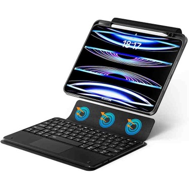 Fogy Apple iPad Pro 13 M4 2024 Uyumlu Keyboard Bluetooh Fiyatı