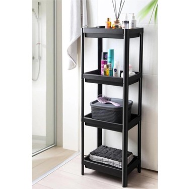 ウォーミングシェルフ黒2枚セット　ドラゴン付 Sev Plastik 4 Katlı Organizer Diktördgen Banyo ve Mutfak Raf Fiyatı