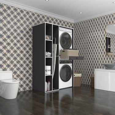 Koutaページ Kenzlife çamaşır-kurutma makinesi dolabı gutas sol gri Fiyatı