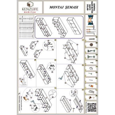 Kenzlife hazır mutfak general cvz 060*150*22 mutfak banyo Fiyatı