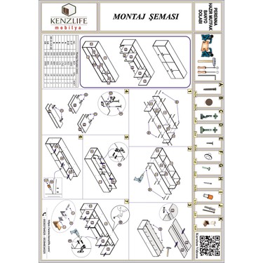 Kenzlife hazır mutfak perenna cvz 060*180*22 mutfak banyo Fiyatı