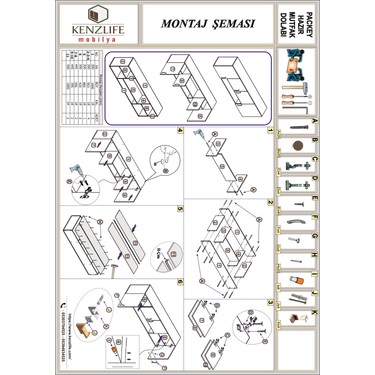 Kenzlife hazır mutfak packey byz 060*180*22 mutfak banyo Fiyatı