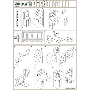 Kenzlife çamaşır makinesi dolabı kasparov crd 180*066*55-20 Fiyatı