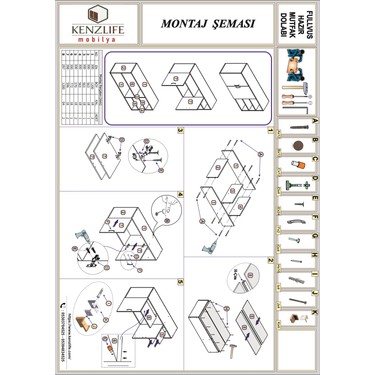 Kenzlife hazır mutfak fulvus22 byz 060*120*22 mutfak banyo Fiyatı