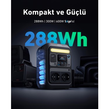 Anker SOLIX C300X AC 288Wh I 300W (600W SurgePad) Fiyatı