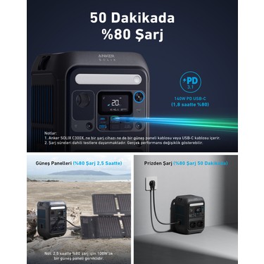 Anker SOLIX C300X AC 288Wh I 300W (600W SurgePad) Fiyatı