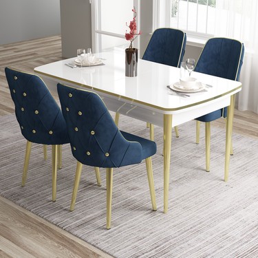 Canisa Tia Serisi Beyaz 80X132 Açılabilir Mdf Mutfak Masa Fiyatı