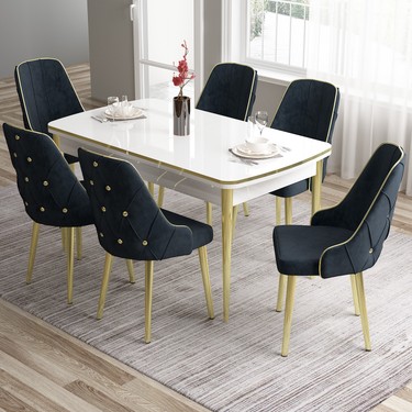 Canisa Concept Tia Serisi Beyaz Masa 80 x 132 cm Açılabilir Fiyatı