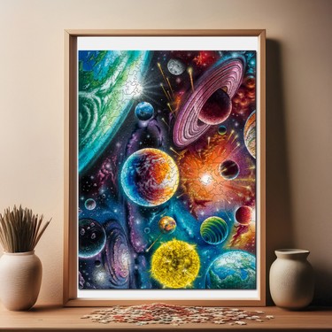 WePuzzleUp Ahşap Puzzle – Uzayda Kozmik Senfoni, 450 Parça, Fiyatı