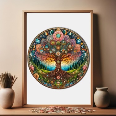 ほのさんページ WePuzzleUp Ahşap Puzzle – Kozmik Yaşam Ağacı, 252 Parça, Fiyatı