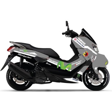 Yamaha Nmax Gri Movistar Parçalı Motosiklet Scooter Kaplama Fiyatı