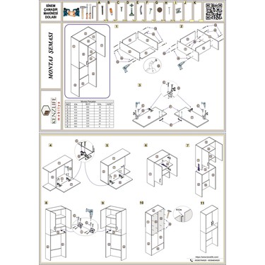 Kenzlife çamaşır makinesi dolabı sinem byz 180x066x30 banyo Fiyatı