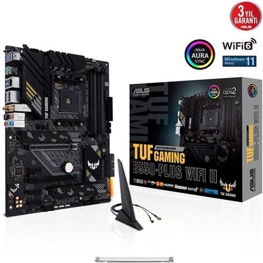 ASUS TUF B550-PLUS GAMING WIFI II DDR4 HDMI DP PCIe 16X v4.0 Fiyatı