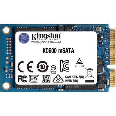 Kingston 256GB KC600 mSATA SSD 500-599 MB/s Okuma Hızı Fiyatı