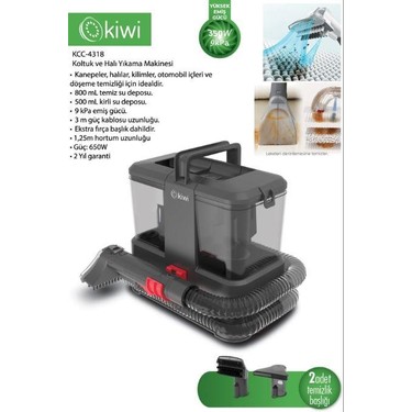 Kiwi KCC-4318 Koltuk ve Halı Yıkama Makinesi Siyah Fiyatı