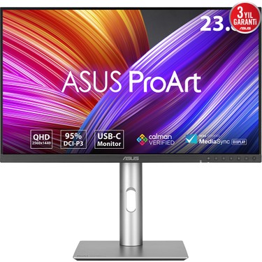ASUS proart 24inch 本体 電源・HDMIケーブル付き ASUS ProArt PA24ACRV 23.8 4K IPS HDR400 2560 x 1440 5ms 75Hz Fiyatı