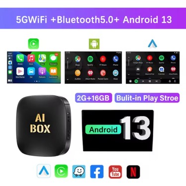 AI BoxCarPlay128GBモデル（RAM 8GB）Android13 Amazon.co.jp: CarPlay AI Box/ワイヤレスAndroid Autoアダプター 8+
