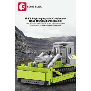 Sembo Block Zoomlion Lisanslı Mini Buldozer 280 Parça Yapı Fiyatı