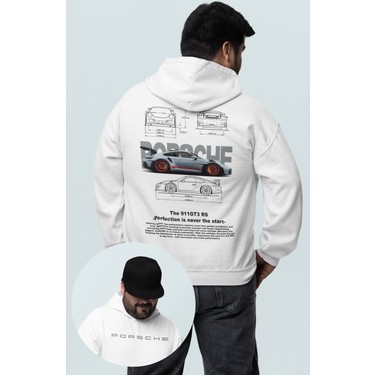 Fuddy Moda Oversize Gri Porsche 911 Gt3 Rs Sırt Baskılı Fiyatı
