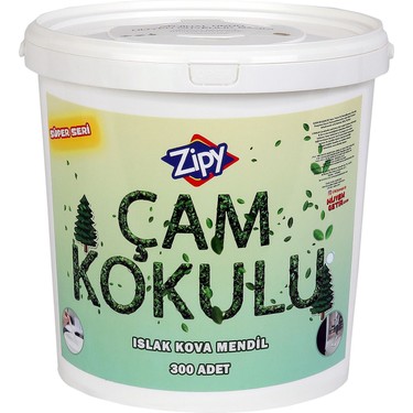 Zipy Çam Kokulu Islak Kova Mendil 300 Yaprak Alkol İçermeyen Fiyatı