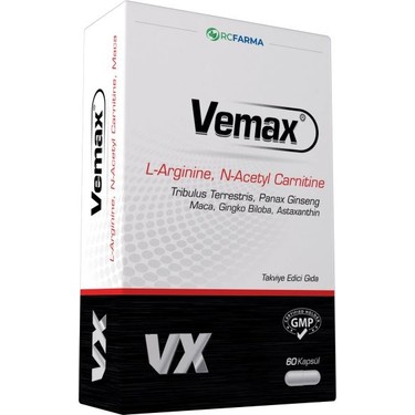 Vemax 60 Kapsül Arginin İçeren Amino Asit Takviyesi Erkekler Fiyatı