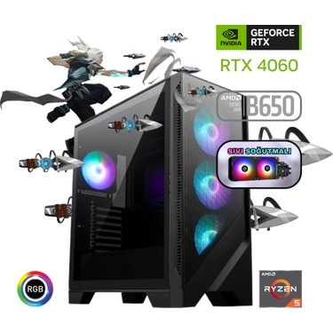 Güneysu Ryzen 5 7600 32GB Ddr5 1tb SSD Rtx 4060 B650 240MM Fiyatı