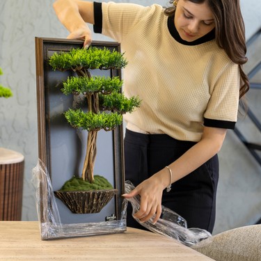 Bonsai Tablaeu - 1 - Mdf Plaka Üzerinde Çerçeveli 3 Boyutlu Fiyatı