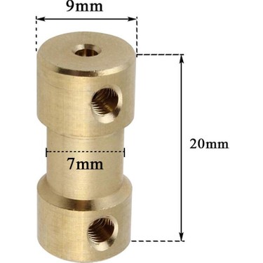Hobi Mekatronik 5X6MM Mini Dc Motor Sabit Pirinç Kaplin Fiyatı