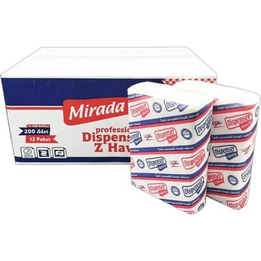 pote商品です Mirada Z Katlama Dispenser Havlu 200*12 Paket Fiyatı