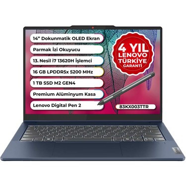 Lenovo Ideapad Slim 5 Case 2 In 1 Intel Core I7-13620H 16 GB Fiyatı
