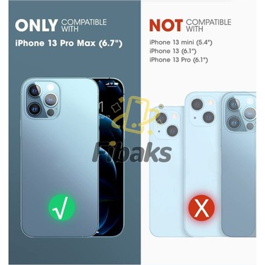 Fibaks Apple iPhone 13 Pro Max Kılıf Kamera Lens Korumalı Fiyatı