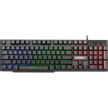 Everest KB-X88 Siyah USB Mekanik Hisli Gökkuşağı Aydın. Q Fiyatı