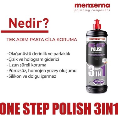 Menzerna One Step Polish 3in1 Hepsi Bir Arada Pasta Cila Fiyatı