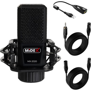 Midex MX-2020 Condenser +48V Stüdyo Ses Kayıt Mikrofonu Fiyatı