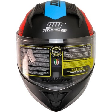 Mts 966 WX89 Çene Açılır Mat Siyah-Kırmızı-Mavi Kask Fiyatı