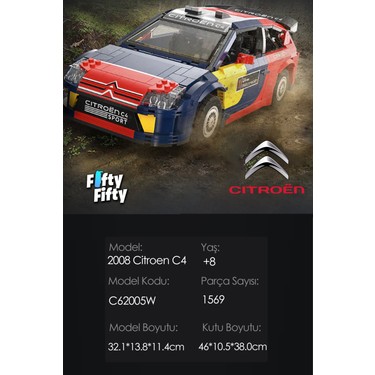 Vagonlife Cada Citroen C4 Wrc 2008 -C62005W (1569 Parça) Fiyatı