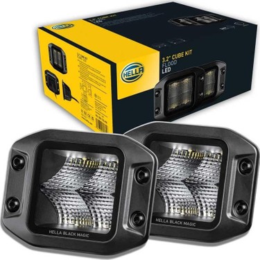 Hella Black Magic Cube 12/24V LED Far Yardimci Spot Takim Fiyatı