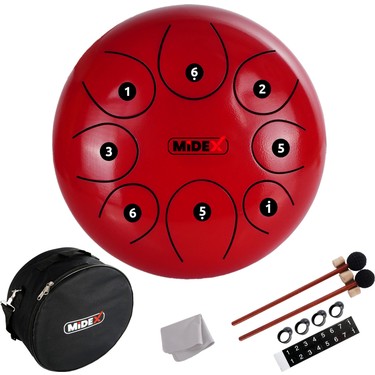 Midex TD-108RD Çelik Dil Davul Handpan 10 İnç 8 Ton Steel Fiyatı