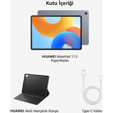 Huawei Matepad 11.5 Papermatte Edition 8GB 256GB Uzay Grisi Fiyatı