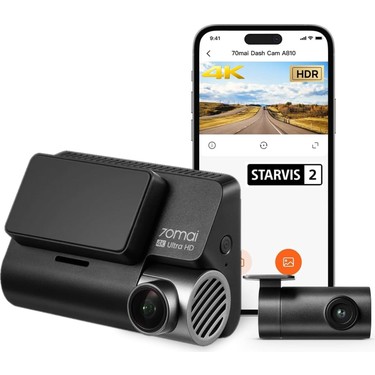 A810-2 4K Dash Cam, Çift Hdr Ön ve Arka Kamera, Dahili Gps Fiyatı