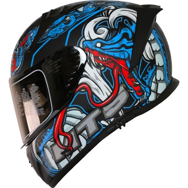 Mts -801 Snake Kapalı Kask (Myth Blue) Fiyatı - Taksit Seçenekleri