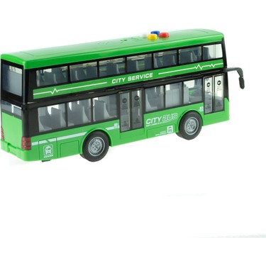 Oyuncak Otobüs Iki Katlı Işıklı Sesli Sürtmeli Yeşil 30 cm Fiyatı