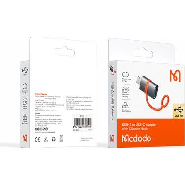 Mcdodo adaptör teknik özellikler ve boyut detayları