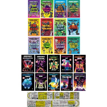 Minecraft Roman Serisi / 22 Kitap Set (Matematik Öğreten Kitabı